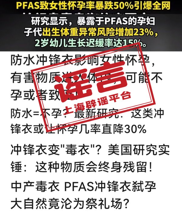 旺润配资 防水冲锋衣会致女性不孕？网络传言抹去了关键信息