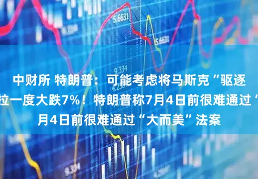 中财所 特朗普：可能考虑将马斯克“驱逐出境”！特斯拉一度大跌7%！特朗普称7月4日前很难通过“大而美”法案
