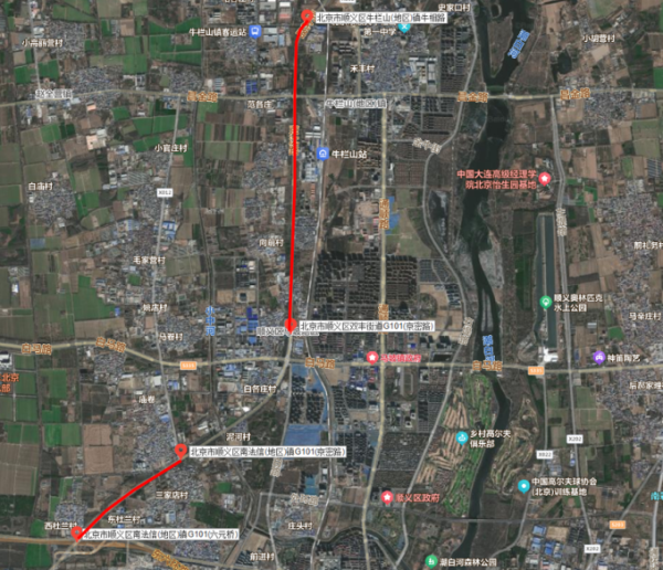 天通盈 G101京沈线顺义段今日开工